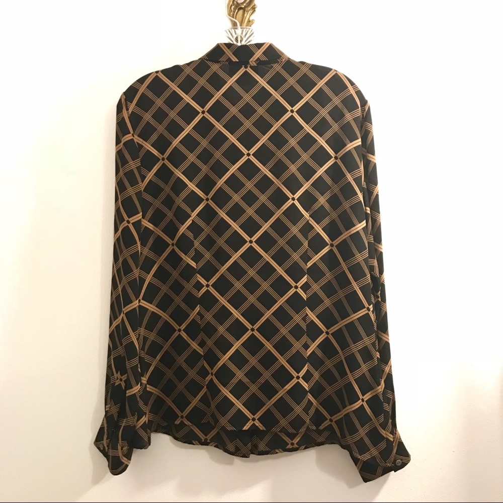 ANN TAYLOR 100% Silk Button Down Work Blouse - Picture 6 of 8